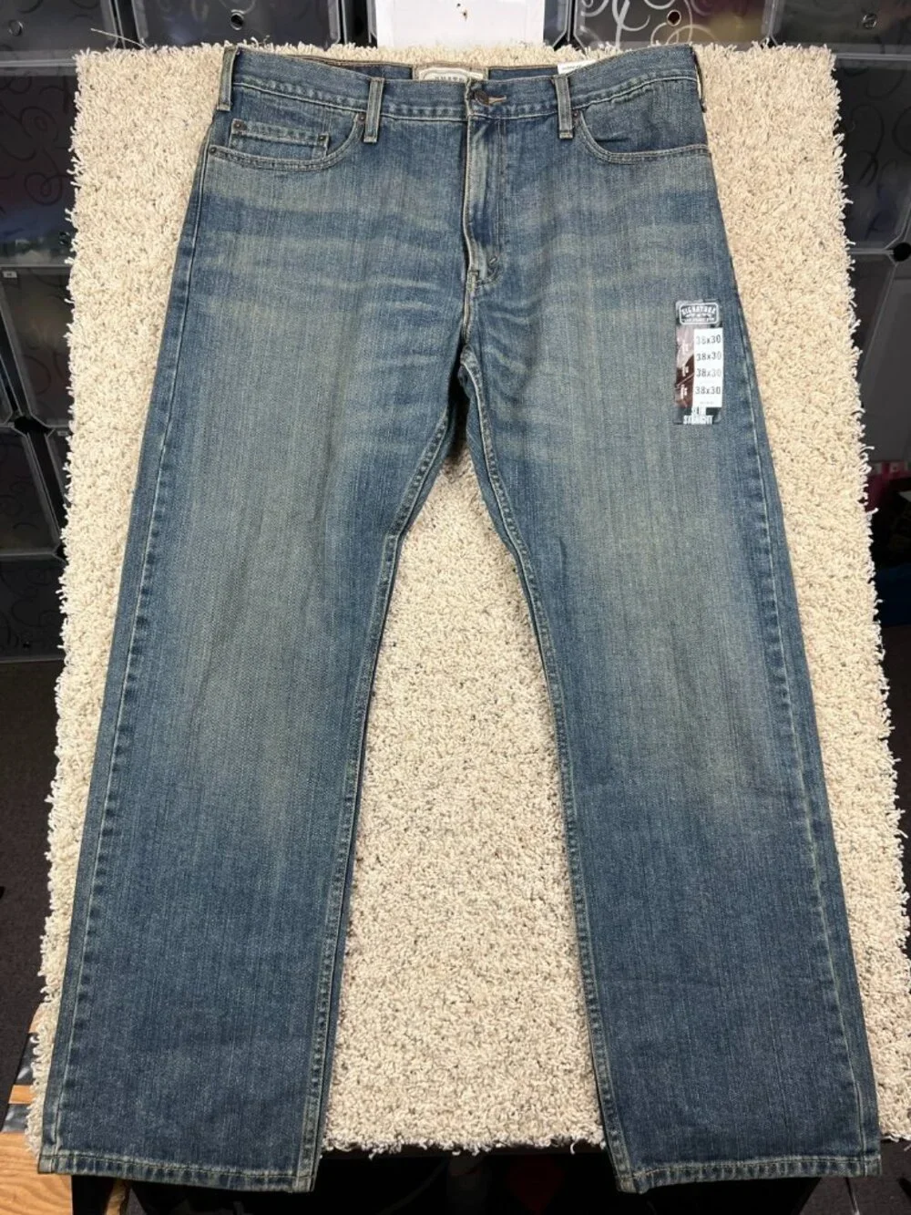 LEVIS Signature Men’s Blue Slim Straight Denim Jeans 38x30 NWT